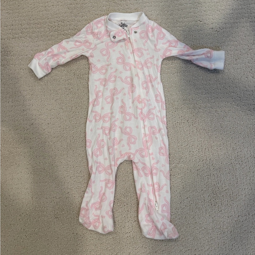 Baby Essentials Pink and White Footie